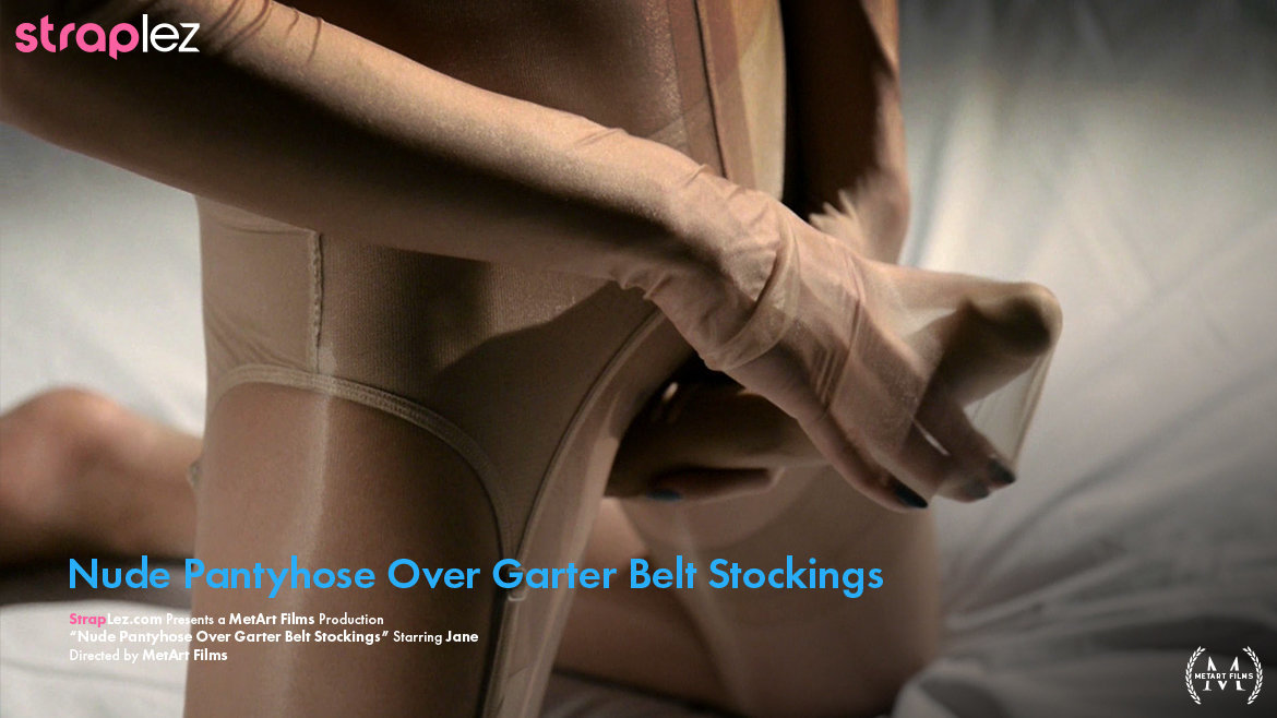 Nude Pantyhose Over Garter Belt Stockings